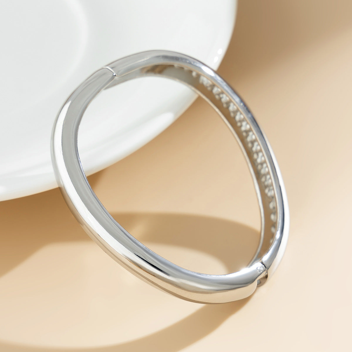 Exaggerated Glossy Square Notched Irregular Bracelet