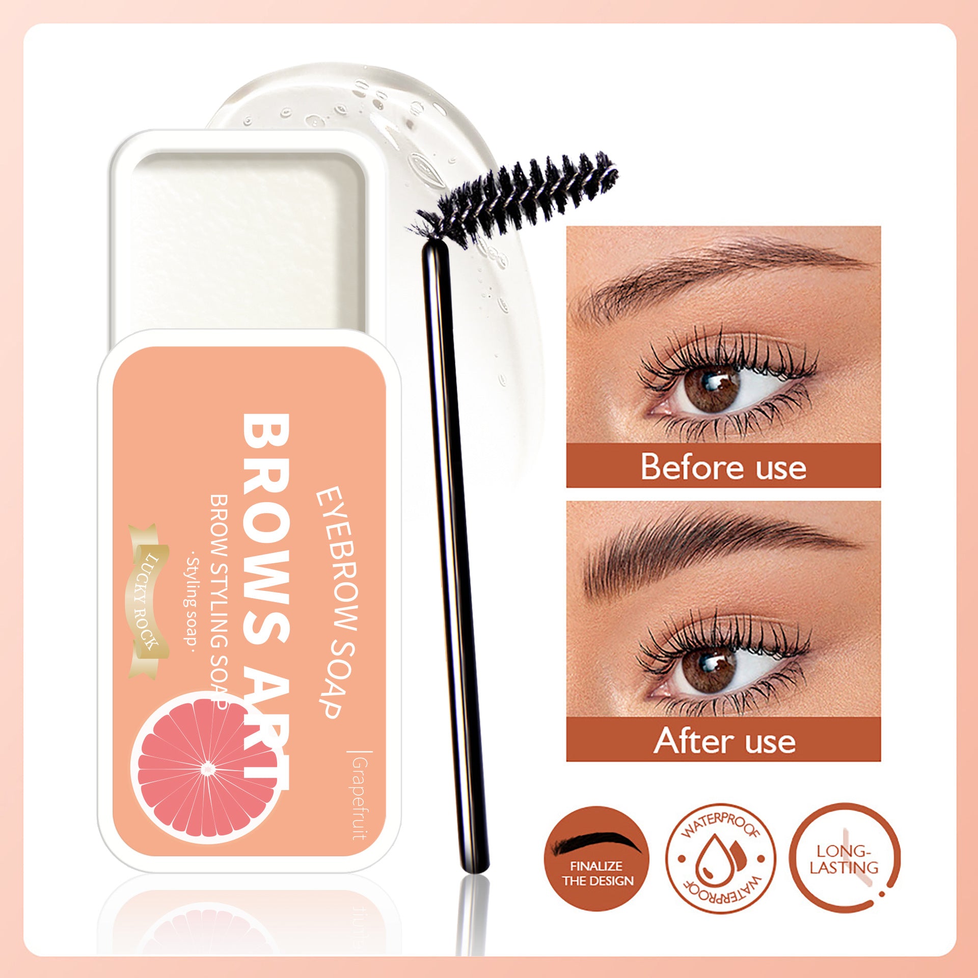 Iron Box Portable Three-dimensional Light Eyebrow Hair Styling Cream
