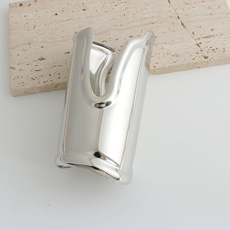 Metal Cross Horseshoe Open-ended Bracelet