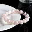 Natural Snowflake Ghost Round Beads Bracelet