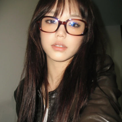 Women's Retro Hawksbill Square Glasses Frame For Bare Face