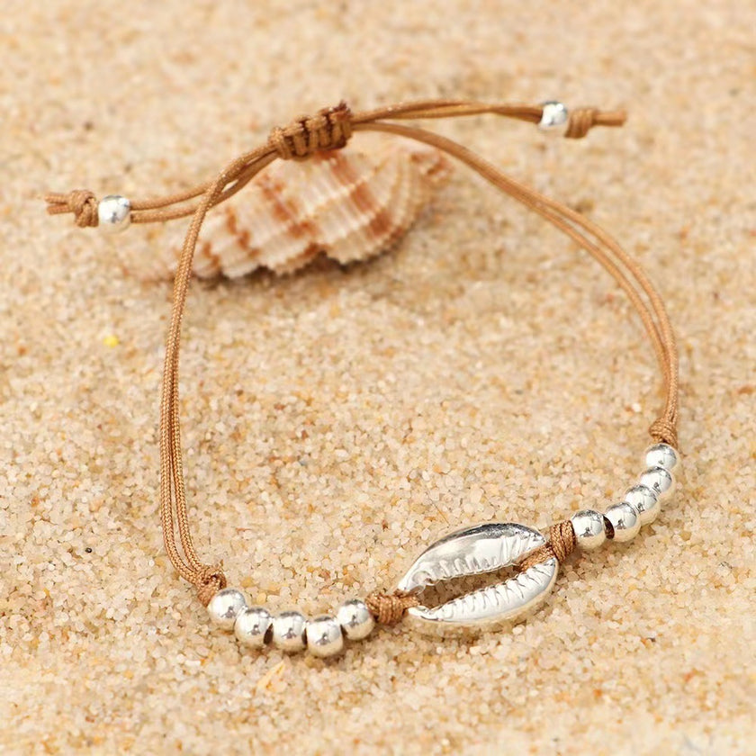 Personalized Creative Alloy Shell Hawaiian Style Casual Bracelet Shell Woven Bracelet