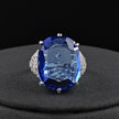 Women's Inlaid Sapphire Blue Topaz Ring