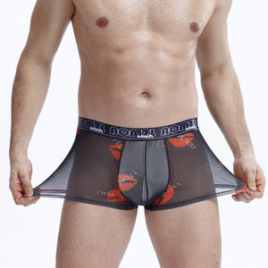 Comfortable Breathable Camouflage Mid-waist Boxer Men's Ice Silk Underwear