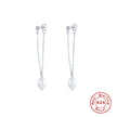 Sterling Silver Pearl Grace High-grade Thin Earrings