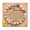 Zebra Sunflower Bracelet Natural Stone Bracelet