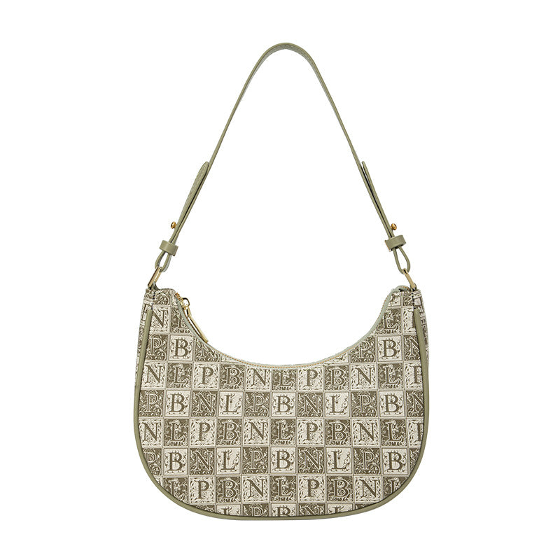 Niche Retro Alphabet Jacquard Shoulder Bag