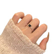 Sweet Cool Style Black Zircon XINGX Ring For Women