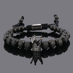 Large Size Stainless Steel Pineapple Beads Crown Bracelet