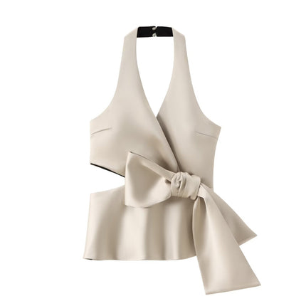 Sleeveless Halter Fairy Spaghetti-strap Top For Women