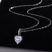 S925 Sterling Silver Moissanite Pendant Heart Necklace