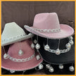 Gold Powder Ball Carnival Party Nightclub Cowboy Hat Halloween Costume