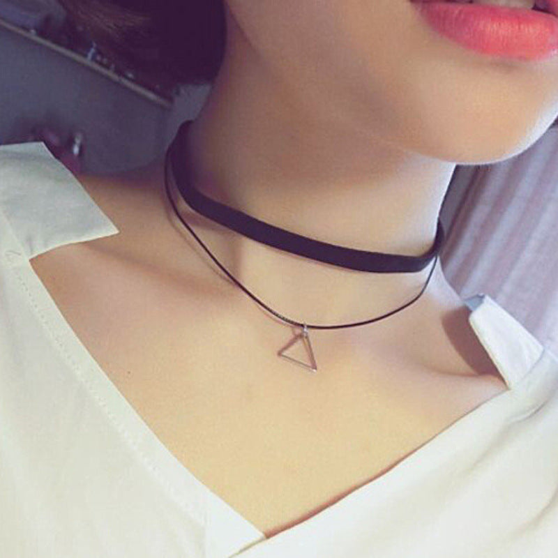 Black Necklace Clavicle Chain Advanced Sense Neckband Necklet Neck Accessories