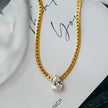 Water Drop Zircon Snake Bone Necklace Clavicle Chain