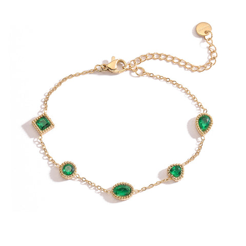 Affordable Luxury Fashion Gold-plated Zircon Titanium Steel Bracelet Female Niche Non-fading Bracelet