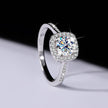 S925 Sterling Silver Moissanite Ring Women