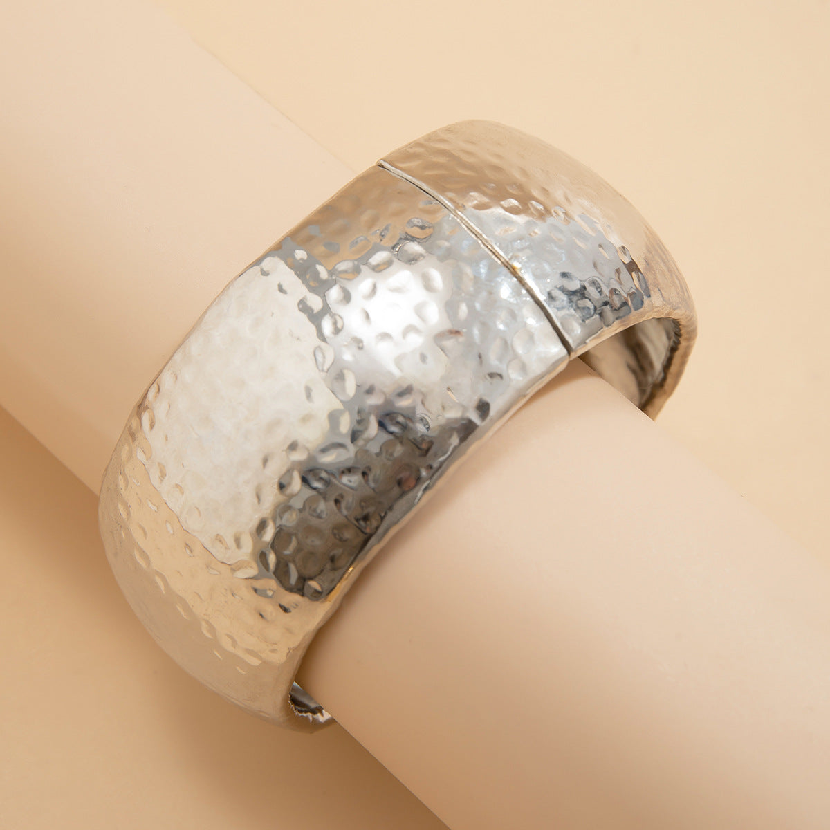 Exaggerated Glossy Square Notched Irregular Bracelet