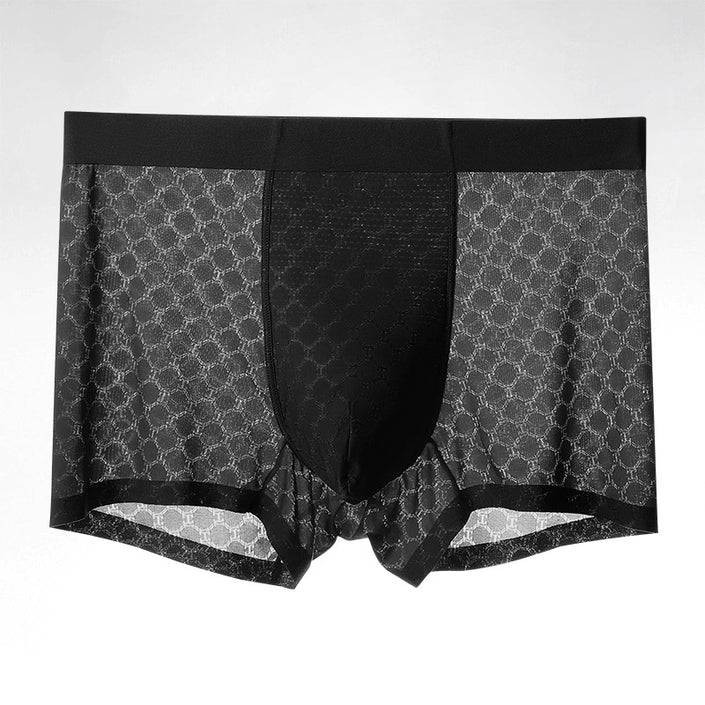Fashion Personality Ice Silk Underwear Men's Boxers