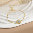 Simple Rotatable Flower Color-preserving Pure Copper Gold-plated Bracelet