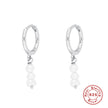 Sterling Silver Pearl Grace High-grade Thin Earrings