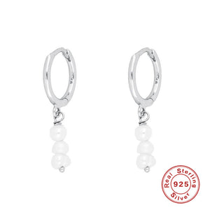 Sterling Silver Pearl Grace High-grade Thin Earrings