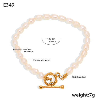 Baroque Freshwater Pearl Necklace Bracelet Earrings Ins Niche Sweet