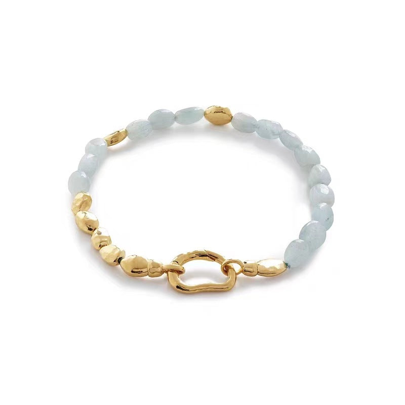 Gold Stitching Copper-plated Gold Stylish Elegant Necklace Bracelet