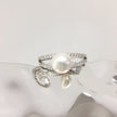 Simple AAA Zircon Natural Freshwater Pearl Ring