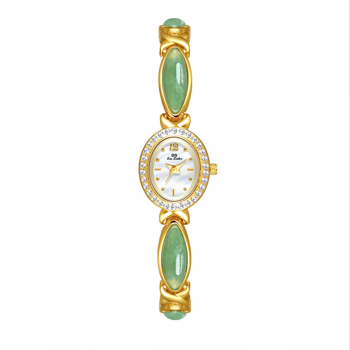 Natural Dongling Stone Hetian Jade Live Premium Chain Watch
