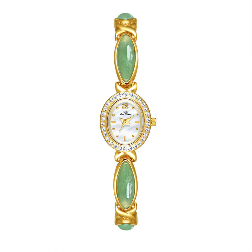 Natural Dongling Stone Hetian Jade Live Premium Chain Watch