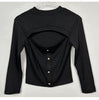 Winter New Elegant Slim-fit Hollow-out Slim Fit Short Long Sleeve Top Women