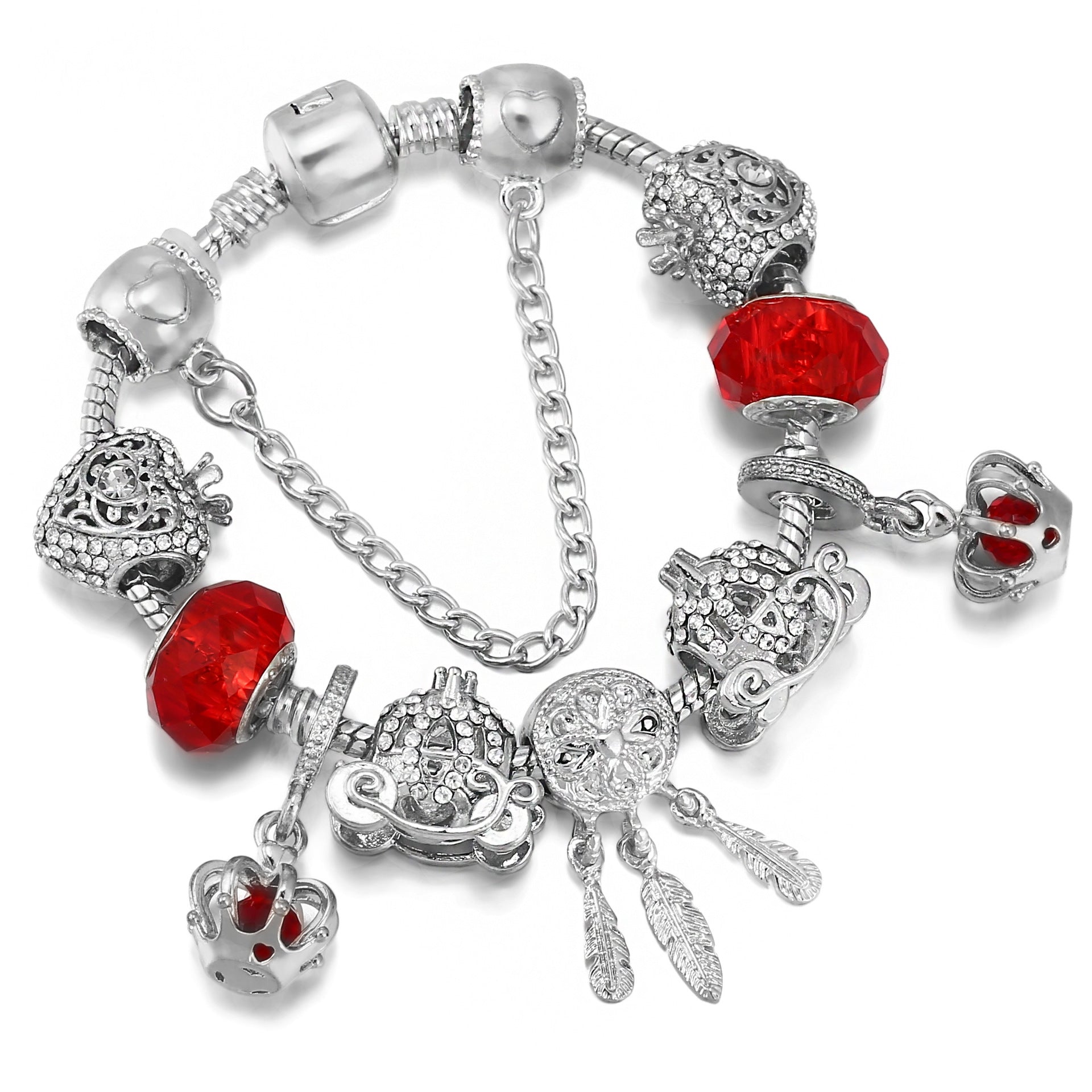 Rose Gold Tassel Mengnet Charm Women's Bracelet