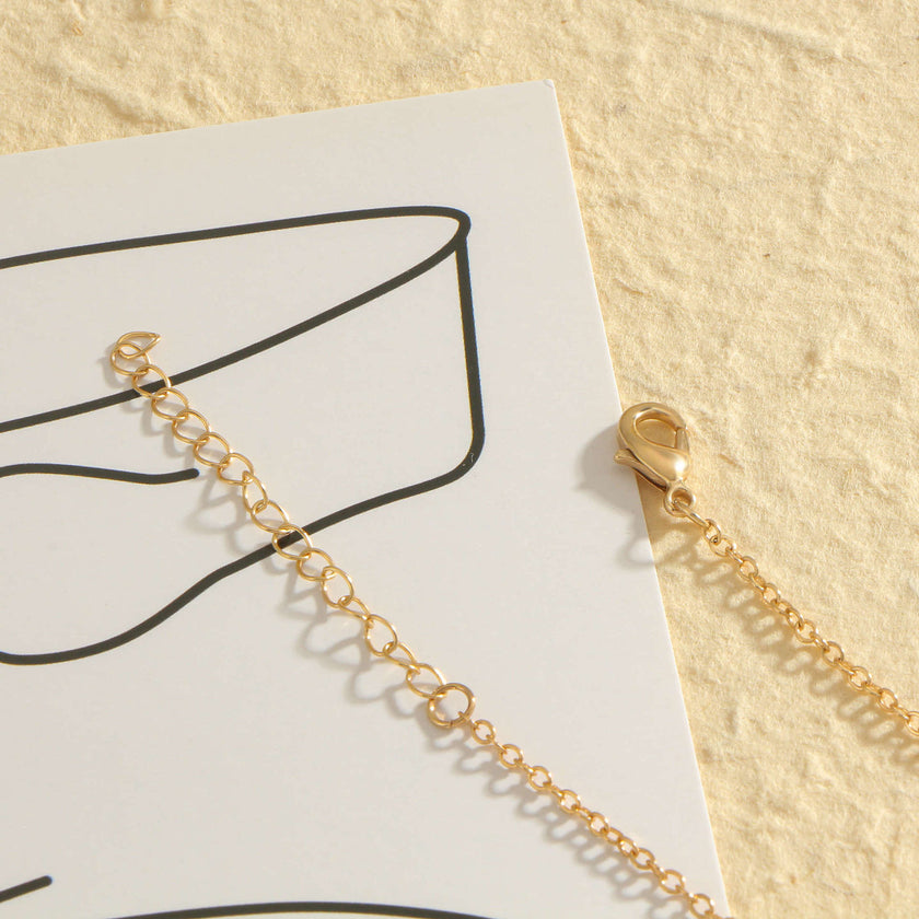 Gold Three Natural Freshwater Pearl Bracelet