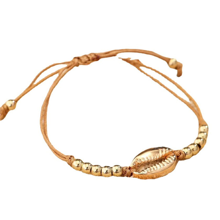 Personalized Creative Alloy Shell Hawaiian Style Casual Bracelet Shell Woven Bracelet
