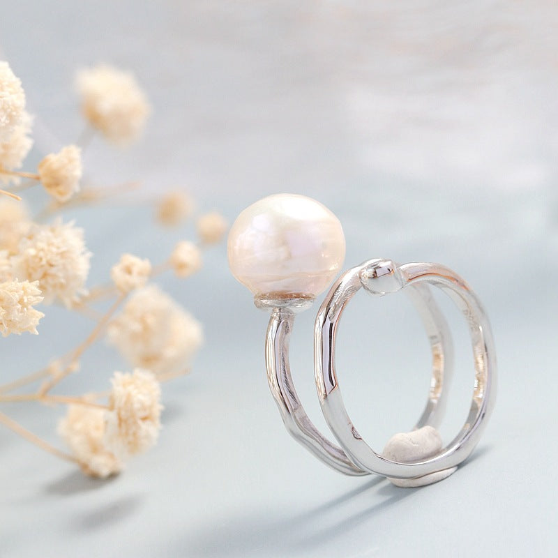 Fashion Personality Natural Baroque Pearl Ring