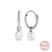 Sterling Silver Pearl Grace High-grade Thin Earrings