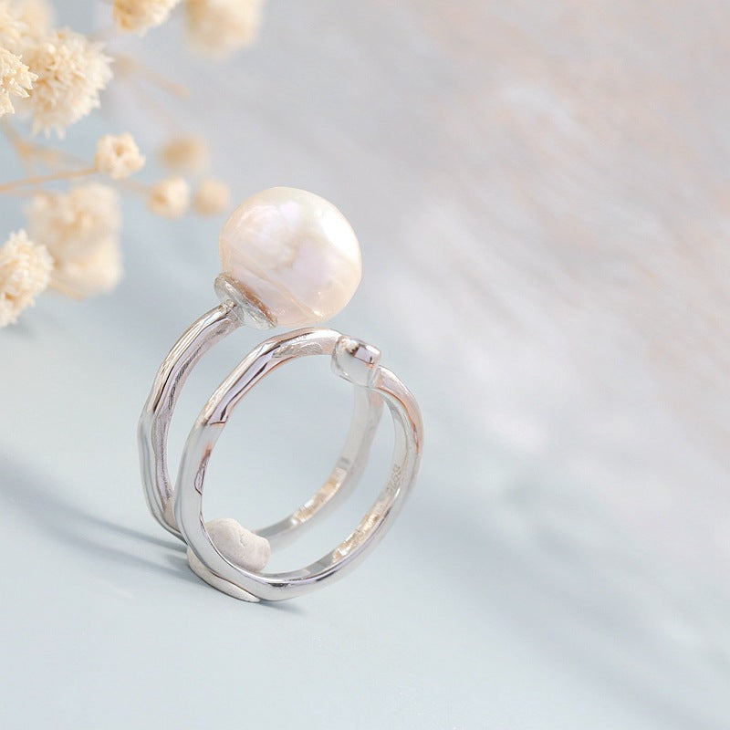 Fashion Personality Natural Baroque Pearl Ring
