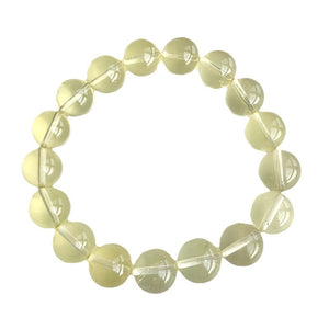 Natural Crystal Lemon Crystal Bracelet Women's Fashion Bracelet Round Beads Bracelet Citrine
