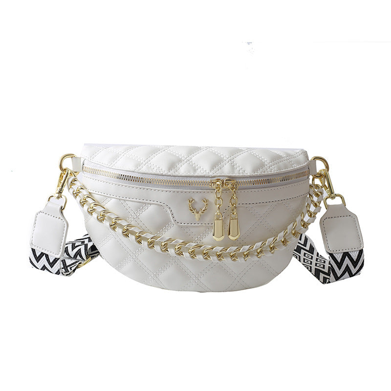 Chain Texture Slanted Chest Bag Women's Shoulder