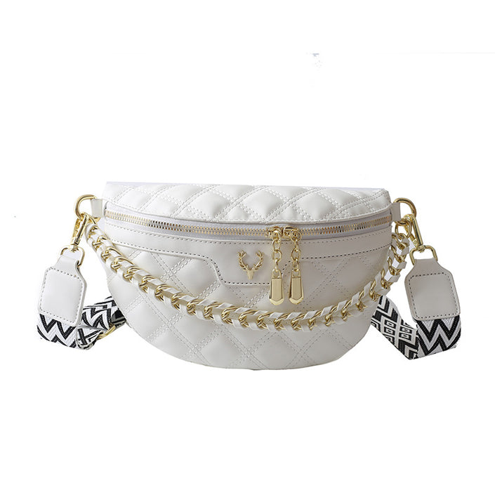 Chain Texture Slanted Chest Bag Women's Shoulder