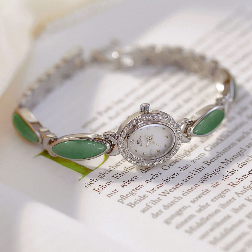 Natural Dongling Stone Hetian Jade Live Premium Chain Watch