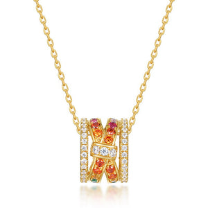 Entry Lux As Right As Rain Color Zirconium Necklace