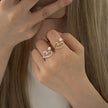 Personalized Love Pearl Line Ring Fashion