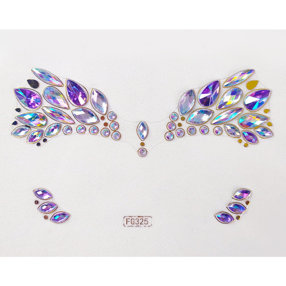 Face Rhinestone Tattoo Creative Forehead Sticker