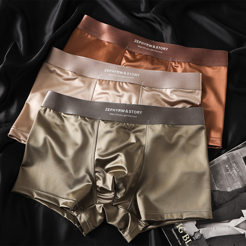 Men's Satin Light Luxury Ice Silk Underwear Summer