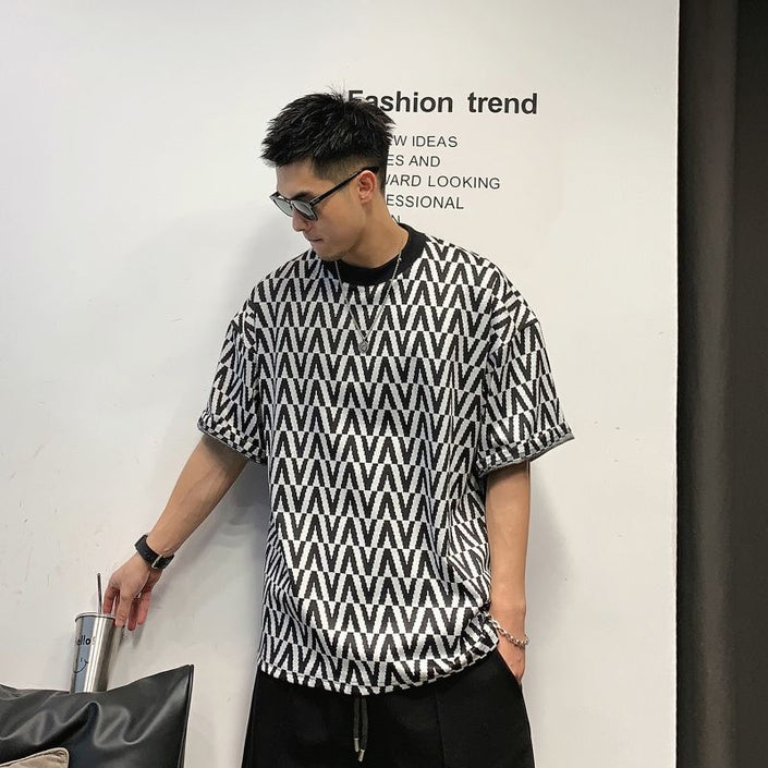 Men's American-style Short-sleeved T-shirt High Street