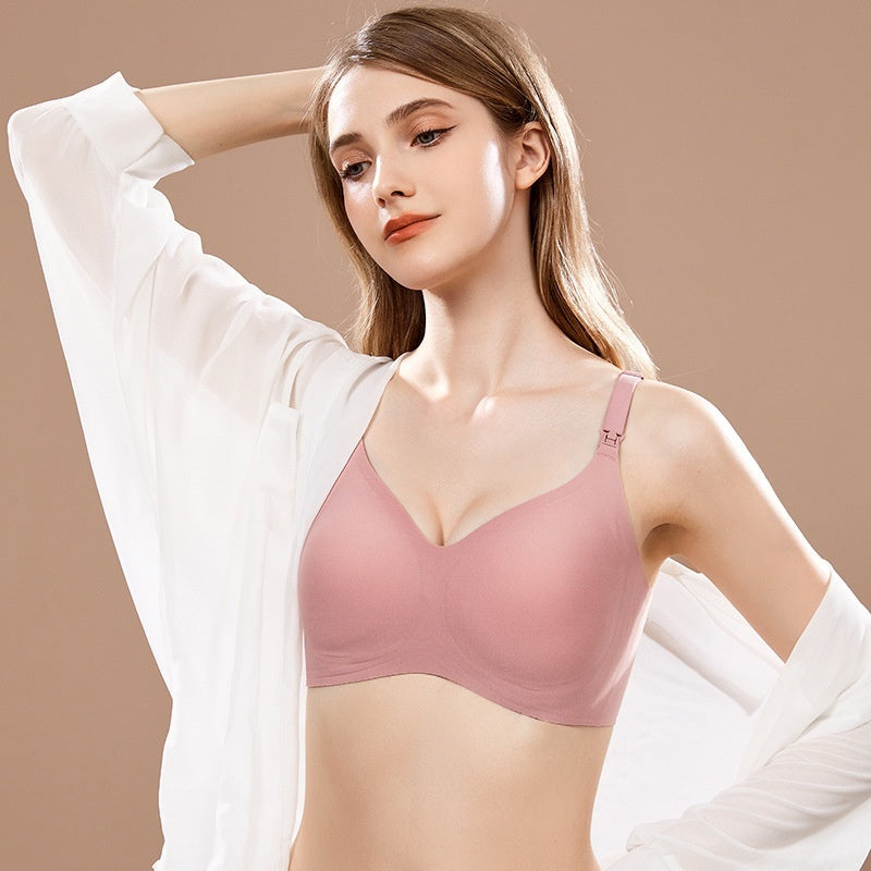 Jelly Stick Soft Support Nursing Underwear Busty Gathering Seamless Bras