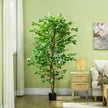 6ft Artificial Tree, Indoor Fake Ficus with Pot, for Home Office Living Room Decor