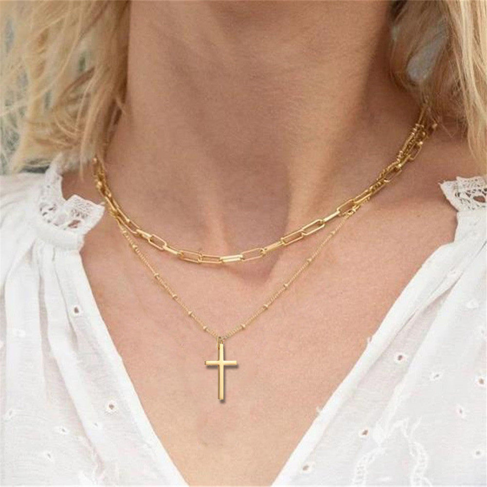 Multilayer Trend Elegant Jewelry Long Snake Chain Crystal