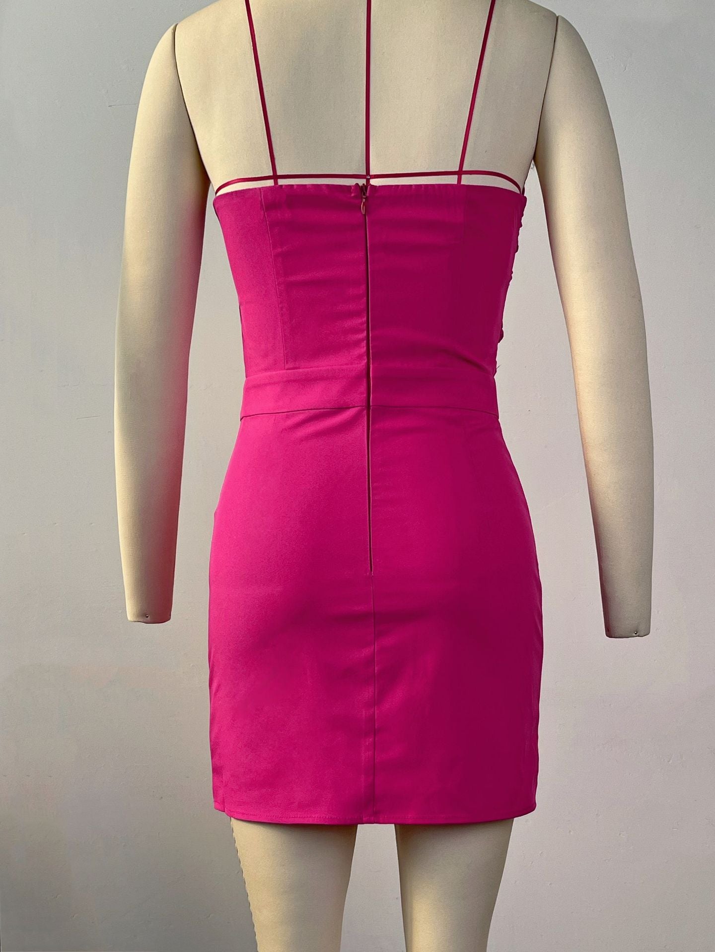 Straight Hollow Bowknot Dress Women